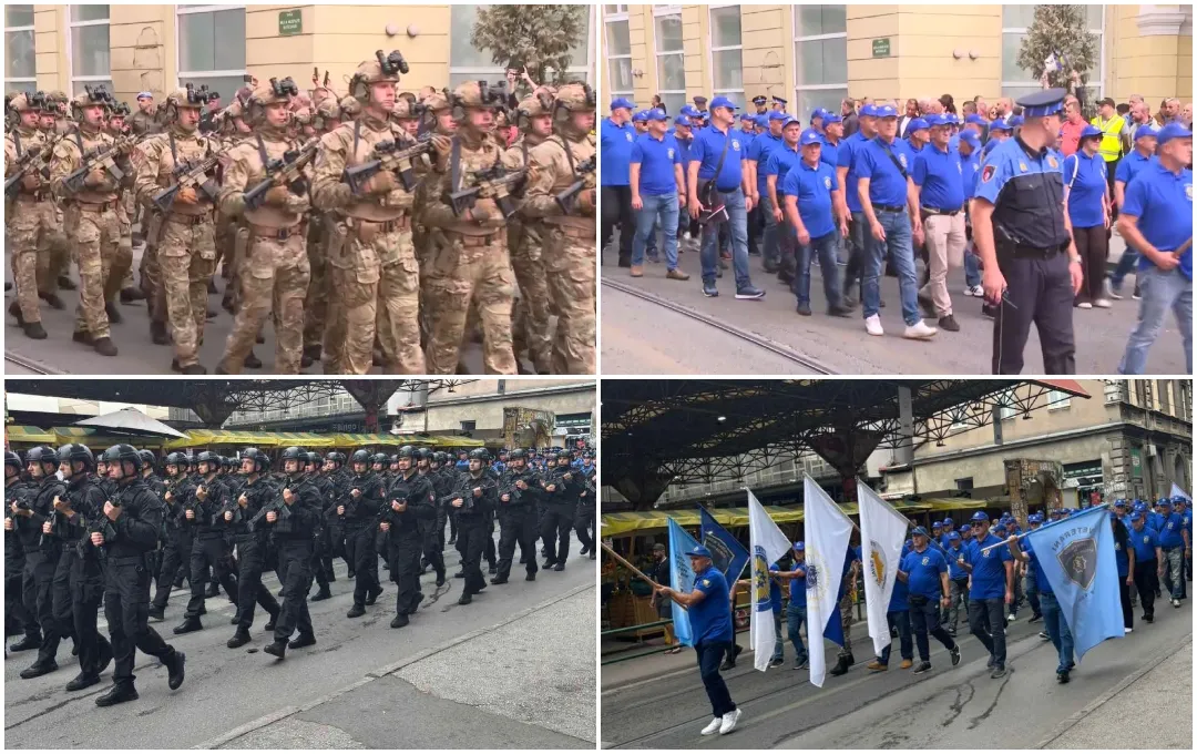 Defile policijskih snaga u Sarajevu - 35. godišnjica mobilizacije rezervnog sastava policije RBiH: "Mnogi su dali živote da bismo bili ovdje danas"