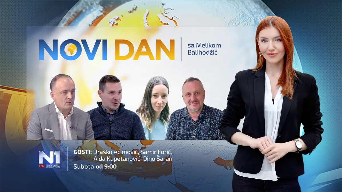 Draško Aćimović, Aida Kapetanović, Samir Forić i Dino Šaran u emisiji Novi dan
