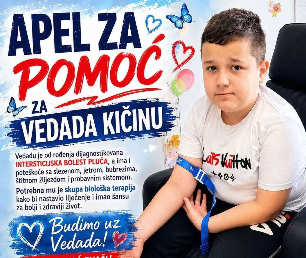 Vedadova terapija ne smije stati: Za liječenje i operaciju potrebno oko 37.000 eura