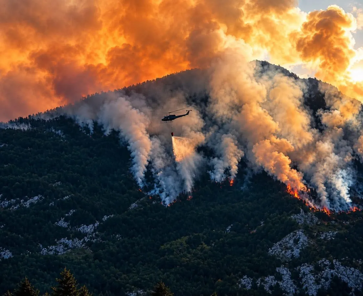 Požar na Čvrsnici i dalje aktivan, na požarištu djelovao i helikopter OS BiH