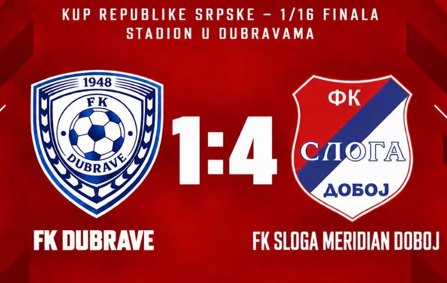 Fudbaleri dobojske Sloge u Dubravama ubjedljivi za 1/8 Kupa RS