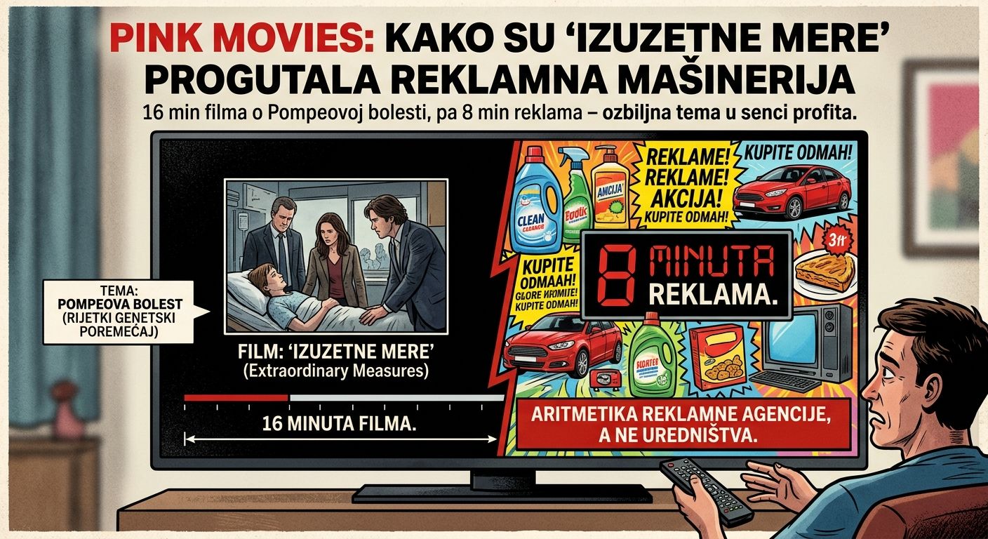 TV Pink previše reklama: kako je jedan film o teškoj bolesti pretvoren u pauzu između reklamnih blokova VIDEO