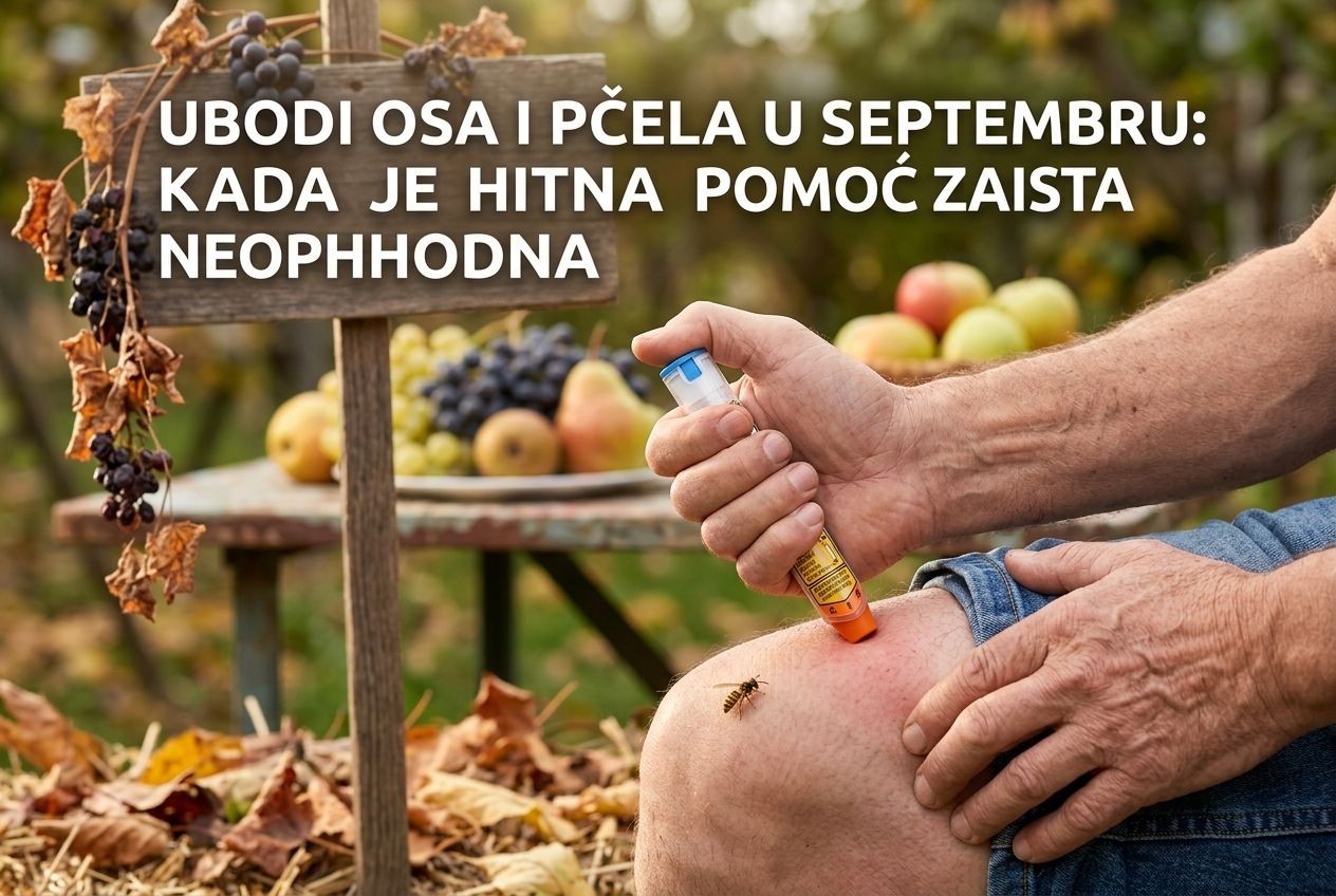 Ubodi osa i pčela u septembru: kada je hitna pomoć zaista neophodna